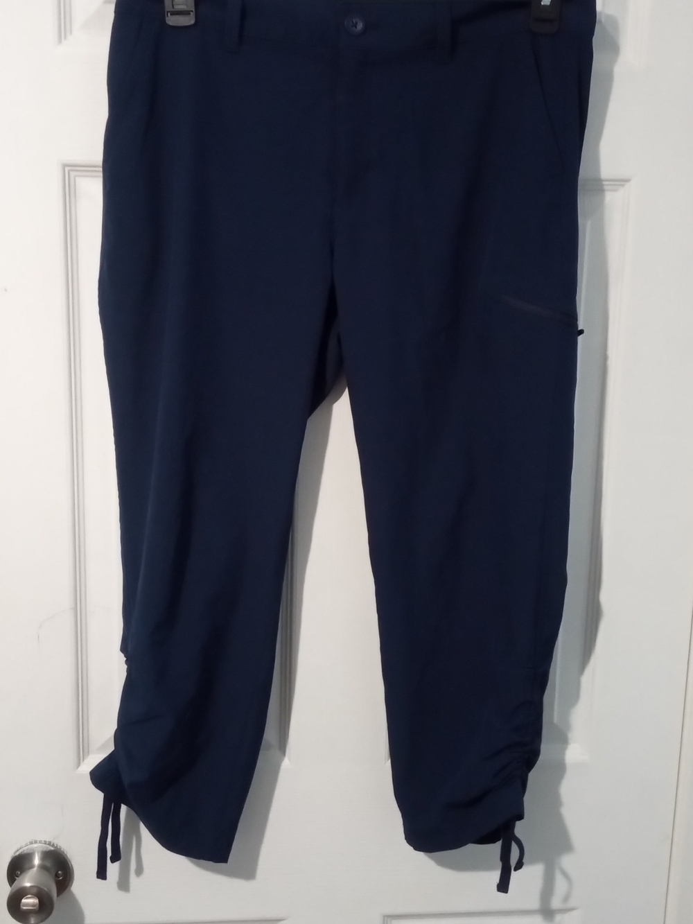 Eddie Bauer Navy Women's Capris with Drawstring Hem